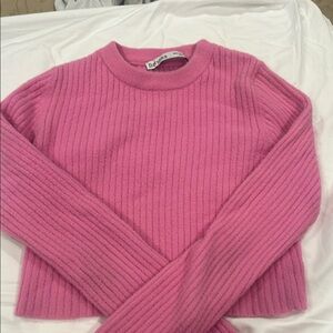 Bershka pink knit sweater